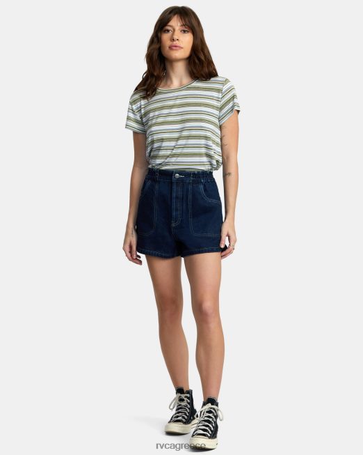 R422N81726 τζιν σορτς βενετίας RVCA γυναίκες σκούρο λουλακί είδη ένδυσης