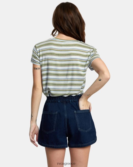 R422N81726 τζιν σορτς βενετίας RVCA γυναίκες σκούρο λουλακί είδη ένδυσης