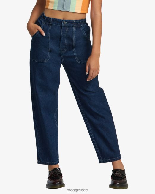 R422N81086 τζιν παντελόνι scrunchie RVCA γυναίκες σκούρο λουλακί είδη ένδυσης
