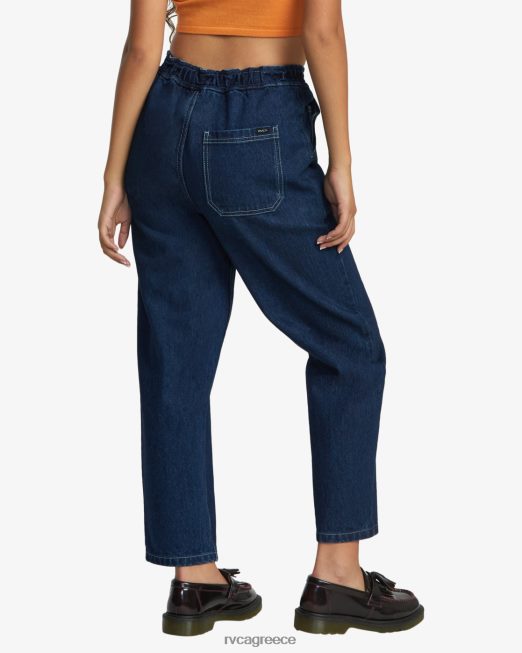 R422N81086 τζιν παντελόνι scrunchie RVCA γυναίκες σκούρο λουλακί είδη ένδυσης