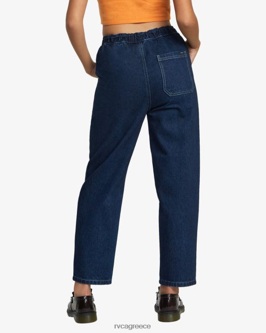 R422N81086 τζιν παντελόνι scrunchie RVCA γυναίκες σκούρο λουλακί είδη ένδυσης
