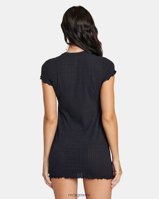 R422N81256 Git it cover up bodycon φόρεμα RVCA γυναίκες μαύρος ζάλη