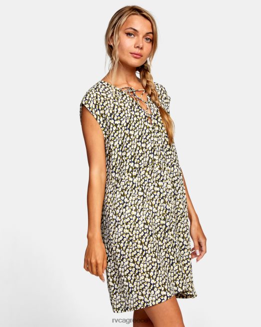 R422N81655 ρηχό αμάνικο babydoll φόρεμα RVCA γυναίκες μαύρος ζάλη