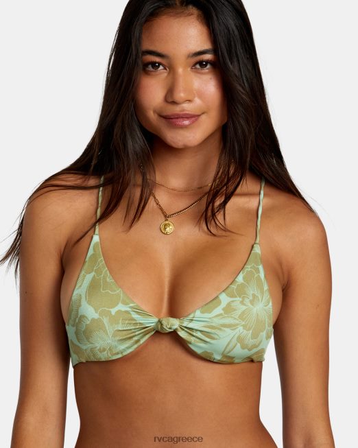 R422N81170 λεπτές γραμμές λαμπερό μπικίνι crossback RVCA γυναίκες ΑΦΡΟΣ της ΘΑΛΑΣΣΑΣ ζάλη