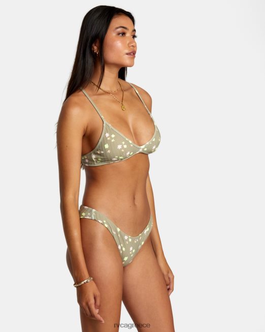 R422N81201 decoupage τρίγωνο μπικίνι τοπ RVCA γυναίκες αλοή ζάλη