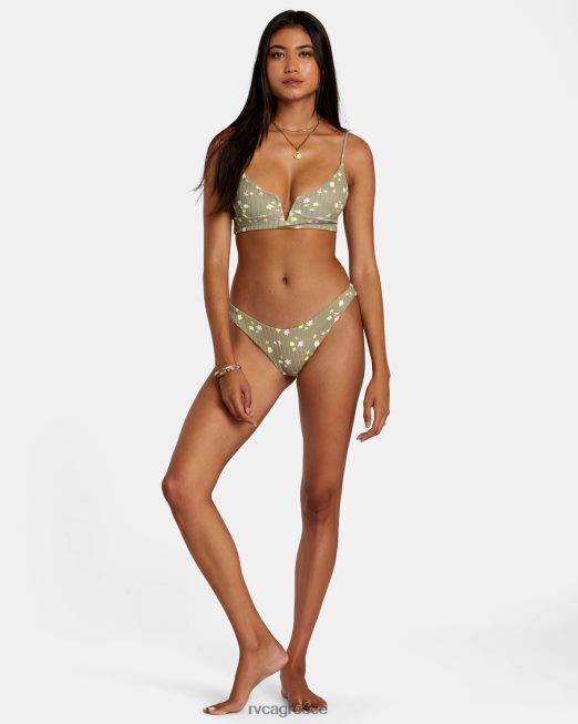 R422N81203 τοπ μπικίνι crop decoupage RVCA γυναίκες αλοή ζάλη