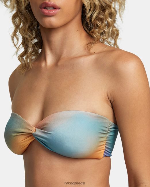 R422N81213 ηλιοβασίλεμα τριαντάφυλλο machado bandeau μπικίνι RVCA γυναίκες πολυ ζάλη