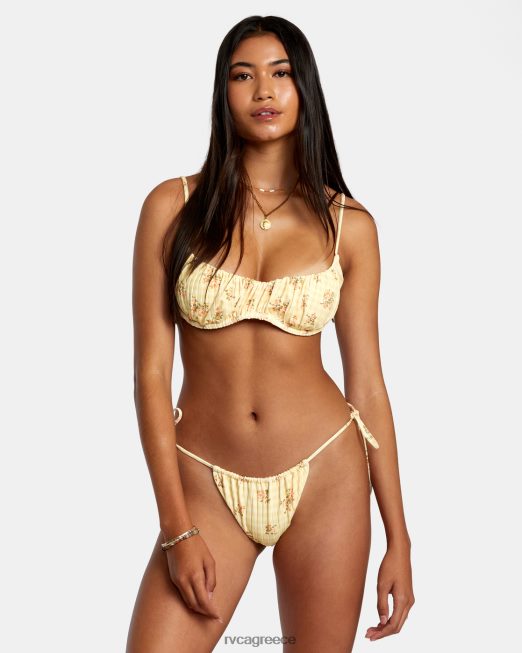 R422N81241 εξοχικό φαρδιά rib bralette μπικίνι τοπ RVCA γυναίκες χρυσαφένιος ζάλη
