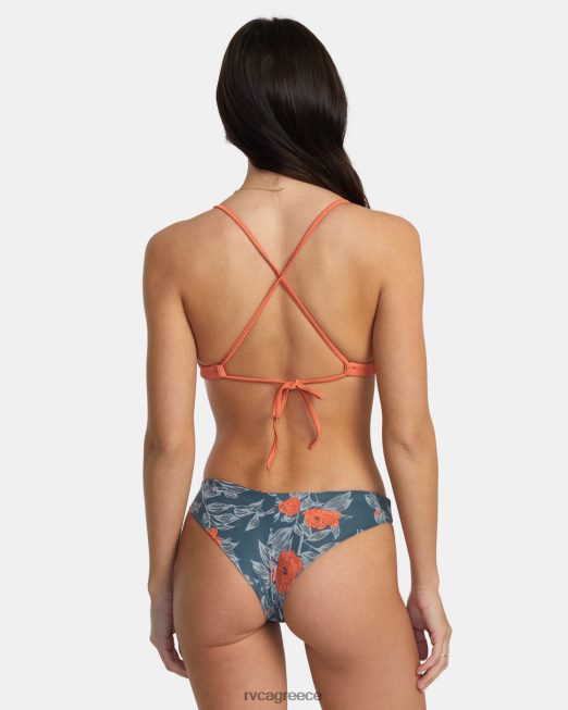 R422N81315 χιαστί πίσω γραβάτα bralette μπικίνι τοπ RVCA γυναίκες ροδάκινο ζάλη