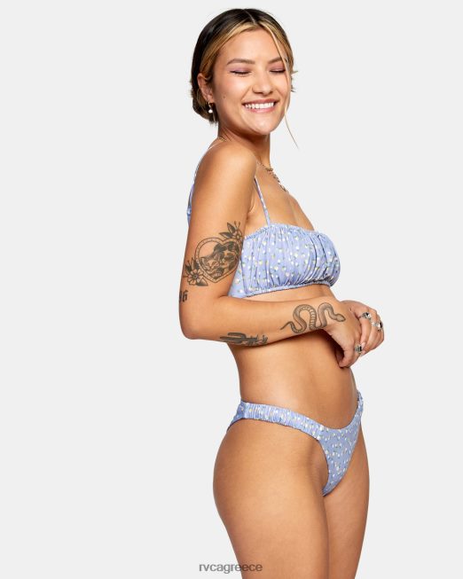 R422N81326 τοπ μπικίνι mille bandeau RVCA γυναίκες γκρι μωβ ζάλη
