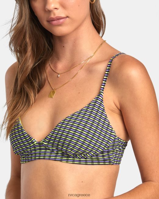 R422N81374 θυμηθείτε το ψηλό τρίγωνο μπικίνι RVCA γυναίκες daiquiri πράσινο ζάλη