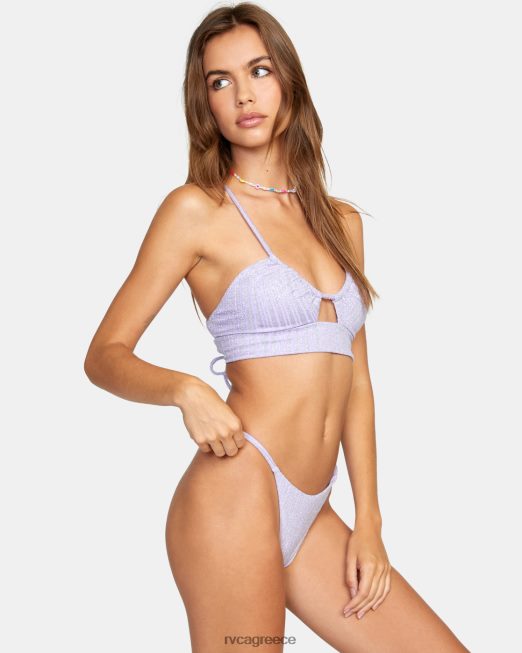 R422N81471 top μπικίνι stardust crop RVCA γυναίκες βιολέτα ζάλη