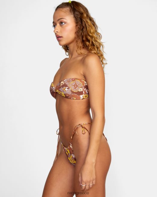 R422N81472 τοπ μπικίνι γη ανθισμένα bandeau RVCA γυναίκες πολυ ζάλη