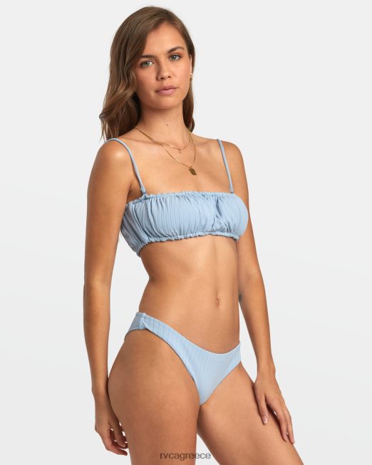 R422N81596 φαρδιά rib 2-way bandeau μπικίνι τοπ RVCA γυναίκες σκονισμένο μπλε ζάλη