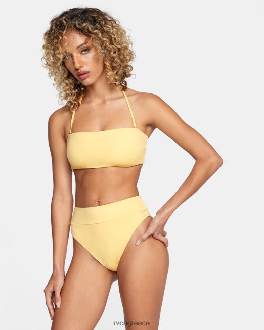 R422N81610 τοπ μπικίνι μπαντό με καπίστρι RVCA γυναίκες χρυσός ζάλη