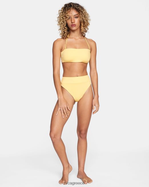 R422N81610 τοπ μπικίνι μπαντό με καπίστρι RVCA γυναίκες χρυσός ζάλη