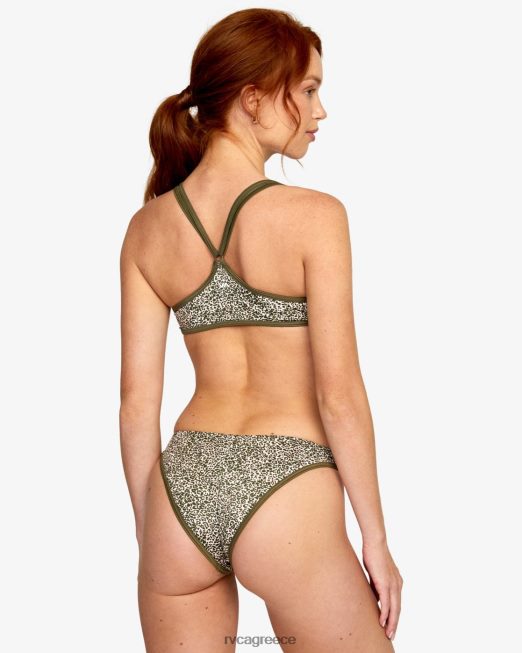 R422N81624 μπλόκα μπικίνι bralette RVCA γυναίκες ελιά μικρο γάτα ζάλη