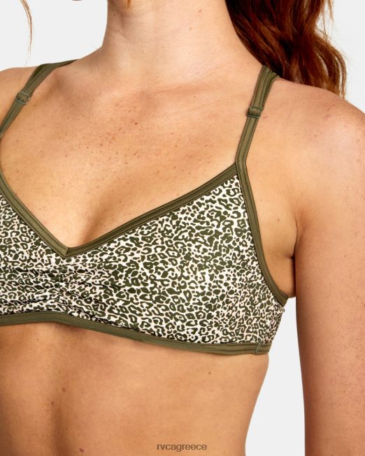 R422N81624 μπλόκα μπικίνι bralette RVCA γυναίκες ελιά μικρο γάτα ζάλη