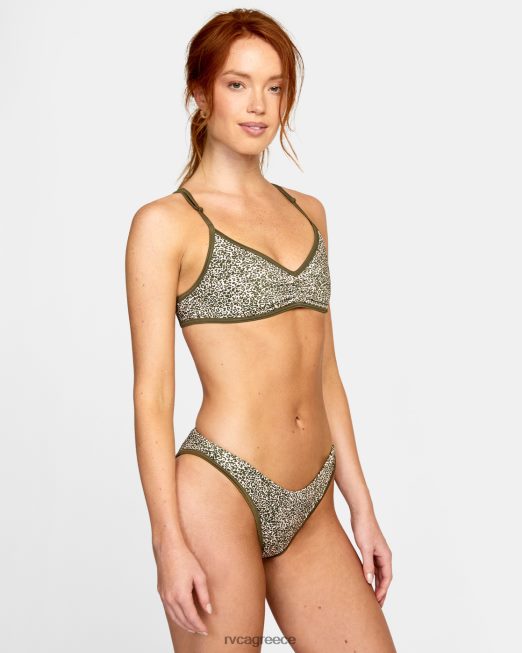R422N81624 μπλόκα μπικίνι bralette RVCA γυναίκες ελιά μικρο γάτα ζάλη