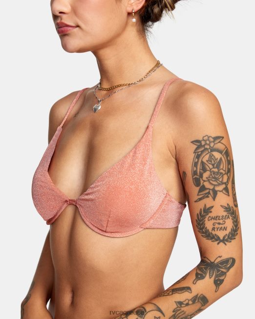 R422N81690 Strata underwire μπικίνι τοπ RVCA γυναίκες βερύκοκκο ζάλη