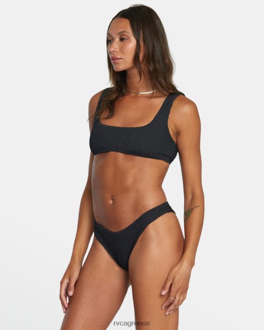 R422N81090 αυλάκια γαλλικό μπικίνι RVCA γυναίκες μαύρος ζάλη