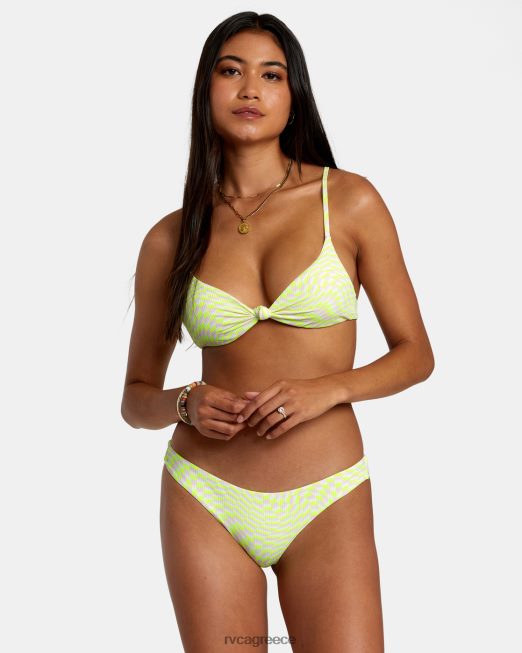 R422N81112 στροβιλιζόμενο πλέγμα οικολογικό rib αναιδές παντελόνι μπικίνι RVCA γυναίκες ροζ ζάλη