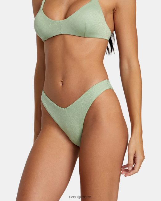 R422N81146 μασίφ μπικίνι με ψηλό πόδι lurex RVCA γυναίκες ΑΦΡΟΣ της ΘΑΛΑΣΣΑΣ ζάλη