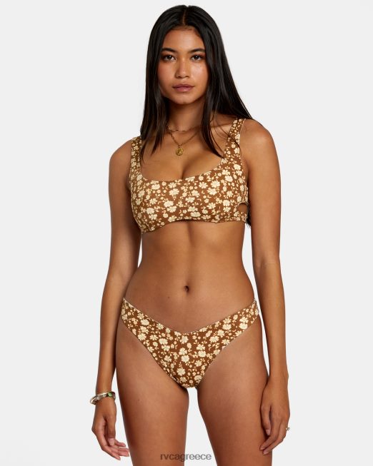 R422N81153 micro magic αναστρέψιμο παντελόνι μπικίνι με ψηλό πόδι RVCA γυναίκες σχιστόλιθος ζάλη