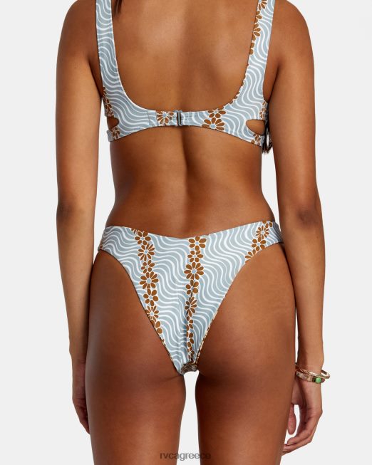 R422N81153 micro magic αναστρέψιμο παντελόνι μπικίνι με ψηλό πόδι RVCA γυναίκες σχιστόλιθος ζάλη