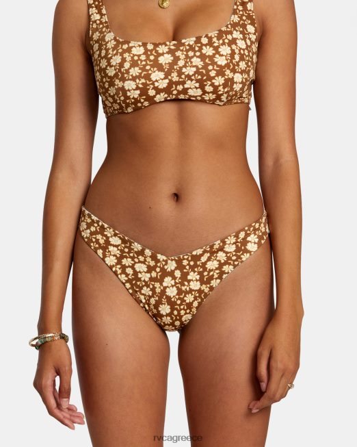 R422N81153 micro magic αναστρέψιμο παντελόνι μπικίνι με ψηλό πόδι RVCA γυναίκες σχιστόλιθος ζάλη
