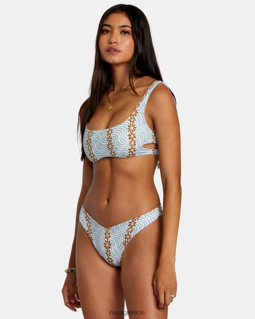 R422N81153 micro magic αναστρέψιμο παντελόνι μπικίνι με ψηλό πόδι RVCA γυναίκες σχιστόλιθος ζάλη