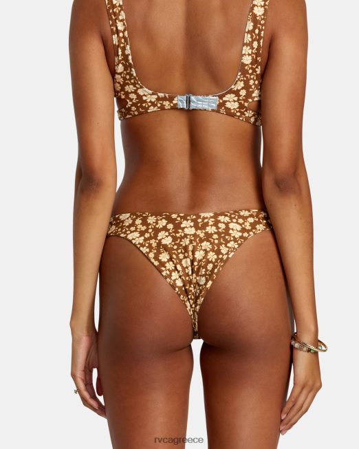 R422N81153 micro magic αναστρέψιμο παντελόνι μπικίνι με ψηλό πόδι RVCA γυναίκες σχιστόλιθος ζάλη