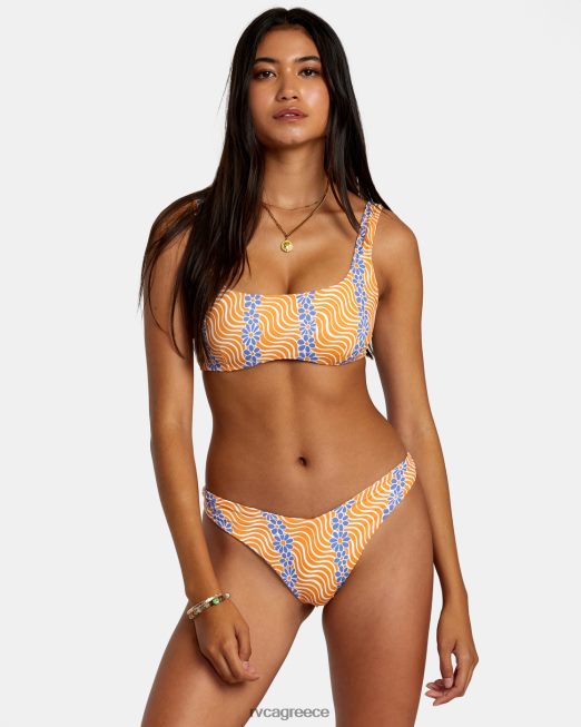 R422N81154 micro magic αναστρέψιμο παντελόνι μπικίνι με ψηλό πόδι RVCA γυναίκες μανταρίνι ζάλη