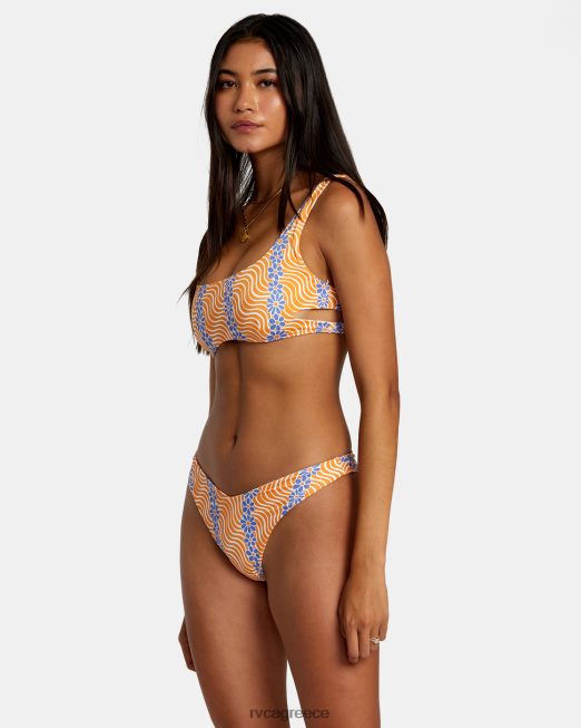 R422N81154 micro magic αναστρέψιμο παντελόνι μπικίνι με ψηλό πόδι RVCA γυναίκες μανταρίνι ζάλη
