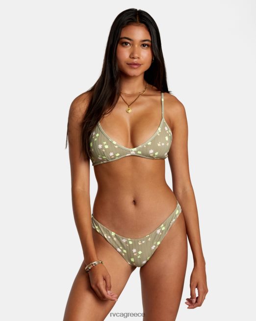 R422N81189 ντεκουπάζ αναιδές παντελόνι μπικίνι RVCA γυναίκες αλοή ζάλη