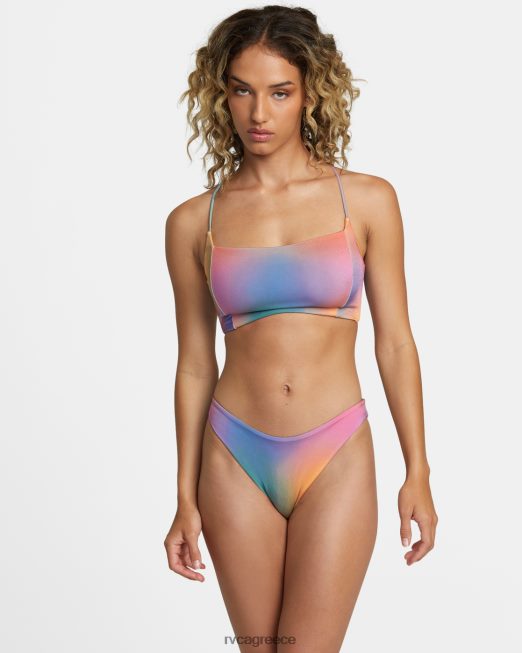 R422N81199 ηλιοβασίλεμα τριαντάφυλλο machado ψηλό πόδι μπικίνι RVCA γυναίκες πολυ ζάλη