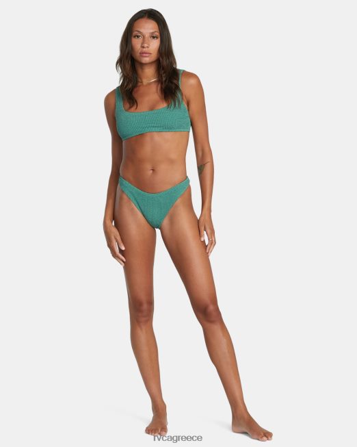 R422N81348 αυλάκια γαλλικό μπικίνι RVCA γυναίκες σκοτεινό πράσινο ζάλη