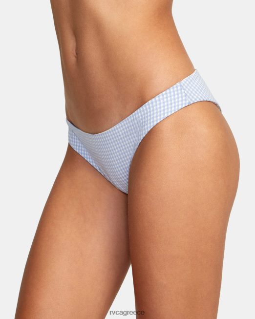 R422N81447 τζίντζαμ αναστρέψιμο αναιδές παντελόνι μπικίνι RVCA γυναίκες τέφρα μπλε ζάλη