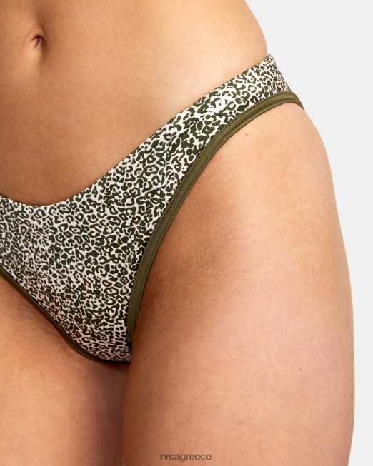 R422N81592 μπλοκαρισμένα μπικίνι στα πόδια RVCA γυναίκες ελιά μικρο γάτα ζάλη