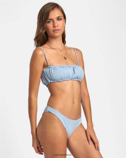 R422N81603 φαρδιά rib αναιδή μπικίνι κάτω RVCA γυναίκες σκονισμένο μπλε ζάλη