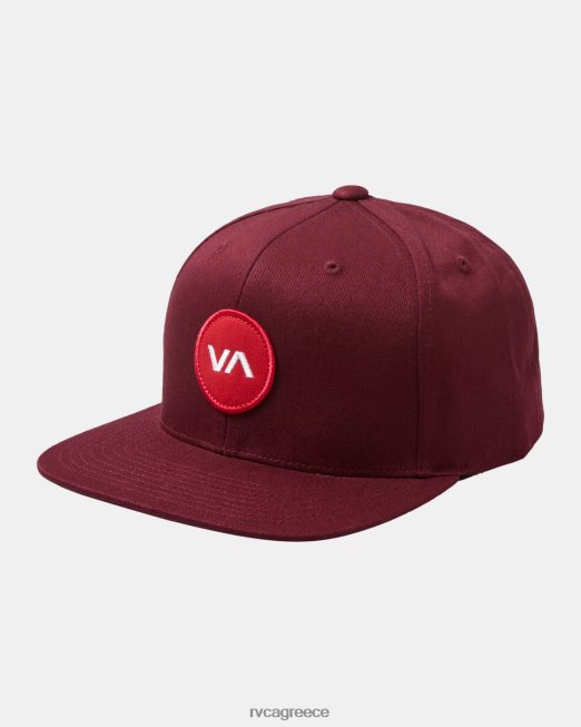 R422N81039 va patch snapback καπέλο RVCA άνδρες κρασί αξεσουάρ