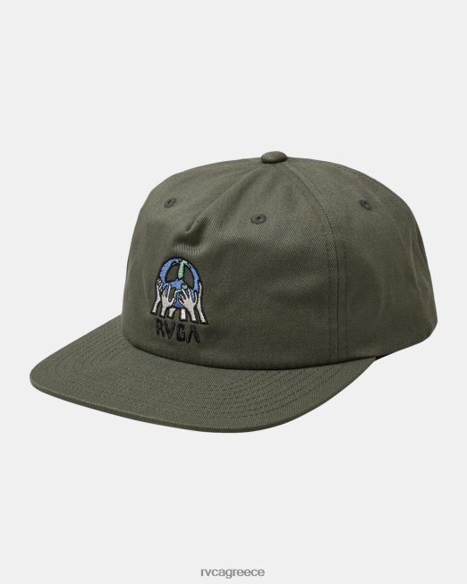R422N8111 γης corp snapback καπέλο RVCA άνδρες ελιά αξεσουάρ