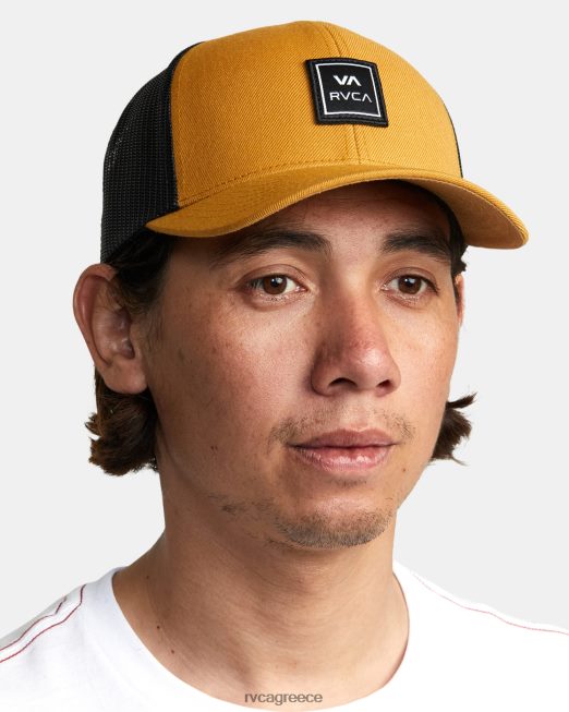 R422N8338 καπέλο φορτηγού va station RVCA άνδρες καμήλα αξεσουάρ