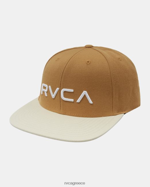 R422N8429 twill snapback ii καπέλο RVCA άνδρες βρετανικό χακί αξεσουάρ