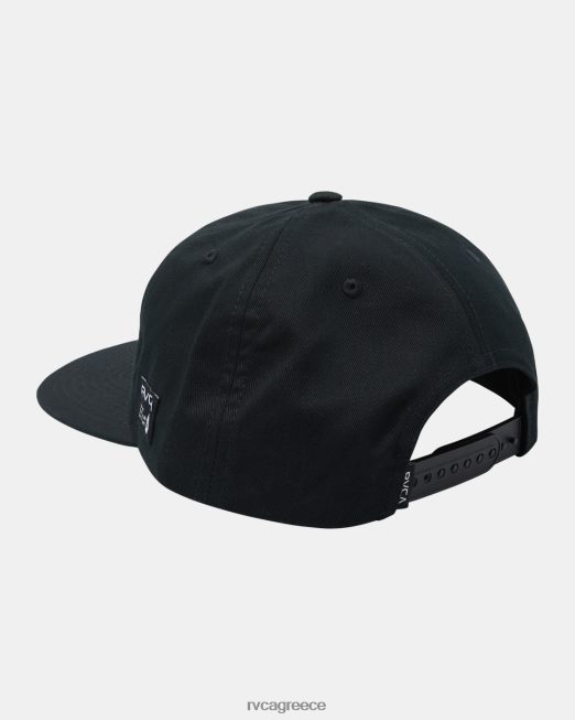 R422N8465 ετικέτα snapback καπέλο RVCA άνδρες μαύρος αξεσουάρ