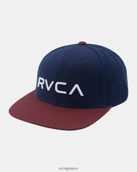 R422N8519 twill snapback ii καπέλο RVCA άνδρες ΠΟΛΕΜΙΚΟ ΝΑΥΤΙΚΟ αξεσουάρ