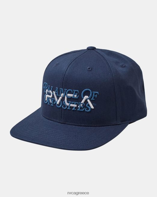 R422N857 καπέλο snapback μεγάλης ισορροπίας RVCA άνδρες κυκλοθυμικό μπλε αξεσουάρ