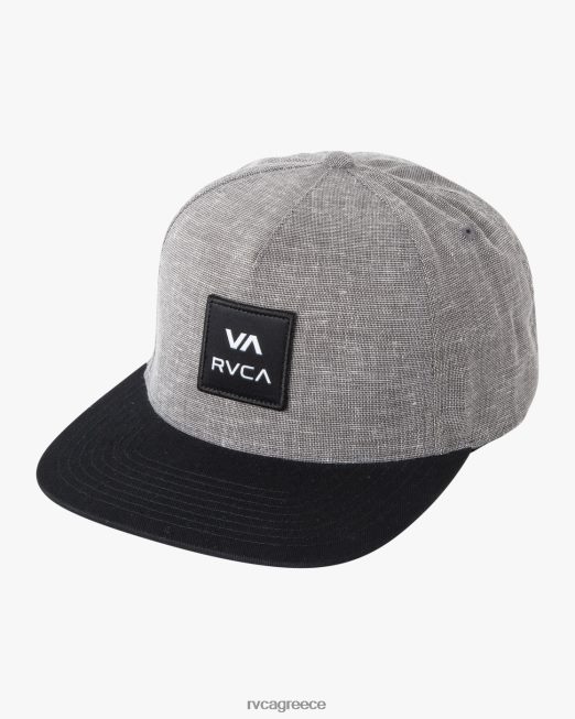 R422N8593 τετράγωνο καπέλο snapback RVCA άνδρες καπνός αξεσουάρ