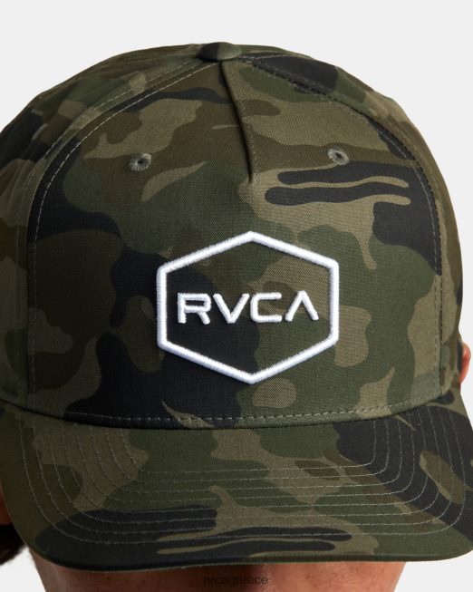 R422N8805 Κοινοπολιτειακό καπέλο snapback RVCA άνδρες camo αξεσουάρ