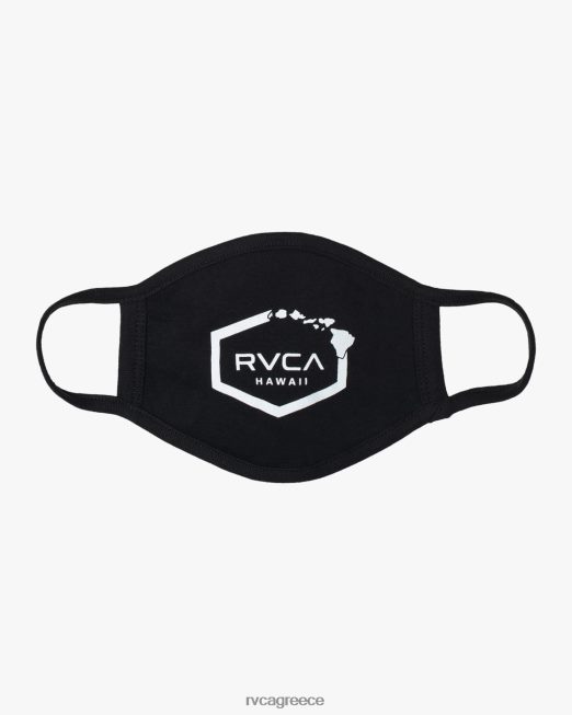 R422N81032 Εξάγωνη μάσκα προσώπου νησί της Χαβάης RVCA άνδρες μαύρος αξεσουάρ